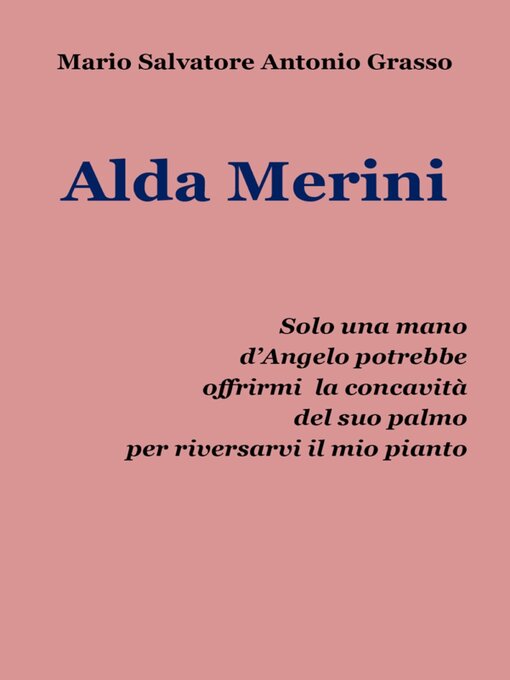 Title details for Alda Merini by Mario Salvatore Antonio Grasso - Wait list